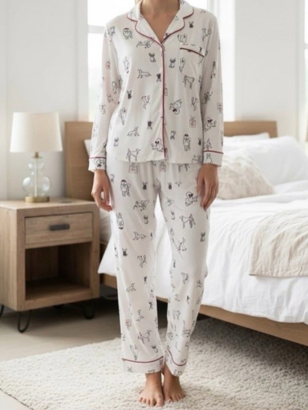 Kate Spade New York Dog Party Brushed Jersey Pajama Set